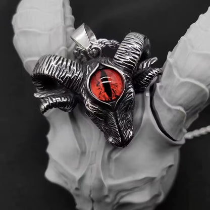 Collar Gótico Con Cabeza De Oveja Y Ojo De Diablo Para Hombre Y Mujer, Accesorios De Joyería Punk Retro Personalizados, a La Moda Y Creativos